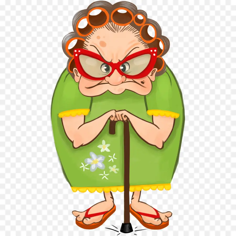 Abuelita De Dibujos Animados，Anciana PNG