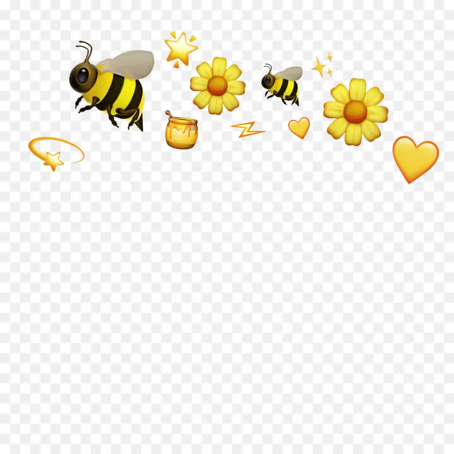 Abeja Y Flores，Miel PNG