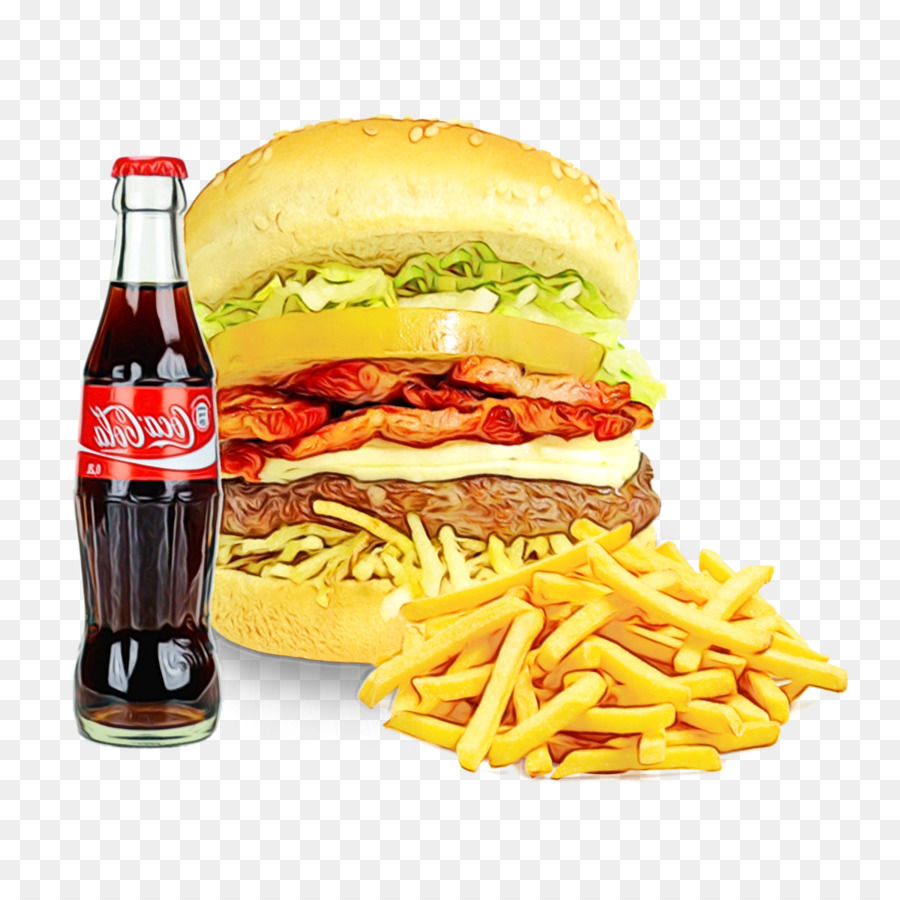 Las Papas Fritas，Hamburguesa Con Queso PNG