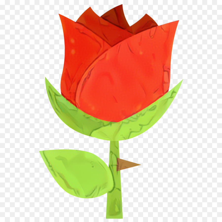 Rosa Roja，Hojas Verdes PNG