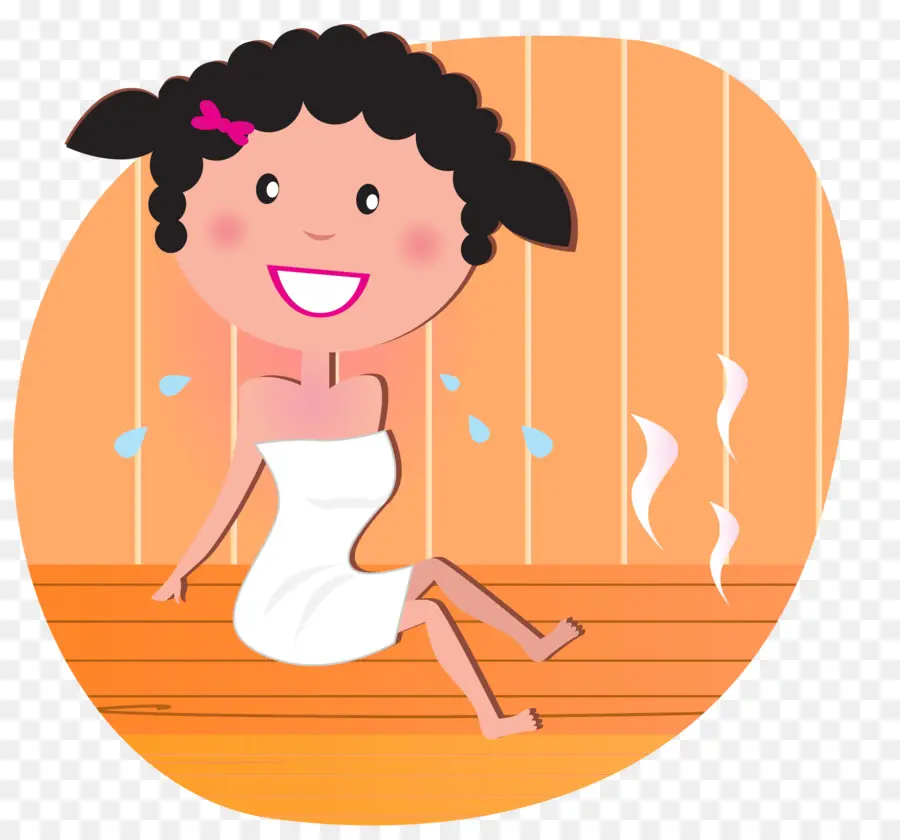 Chica En Sauna，Transpiración PNG