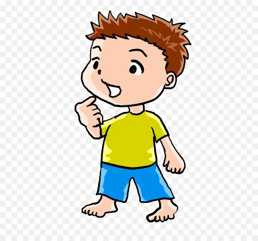 Niño De Dibujos Animados，Camisa Amarilla PNG