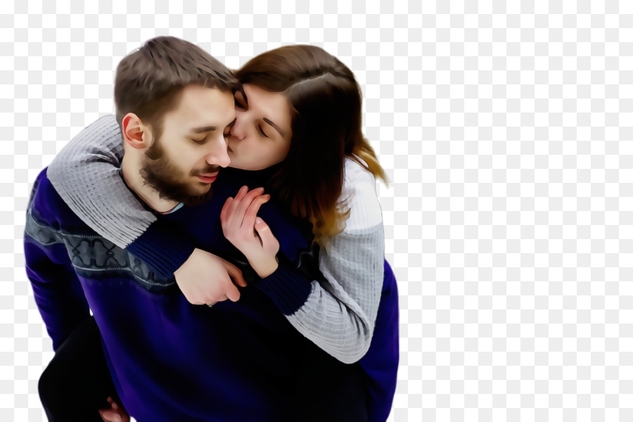 Pareja Abrazándose，Amar PNG