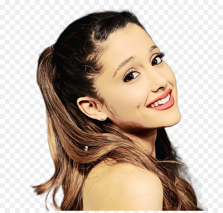 Ariana Grande，Cabello Castaño PNG