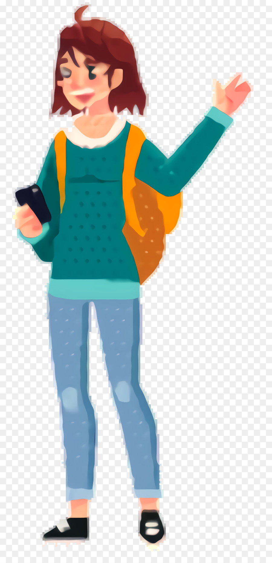 Niña Caminando，Alumno PNG