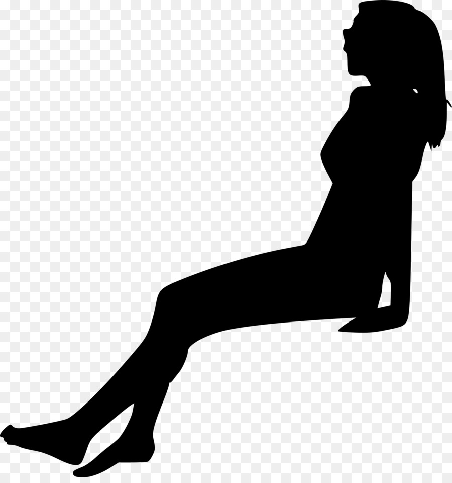 Silueta De Una Mujer，Pose PNG