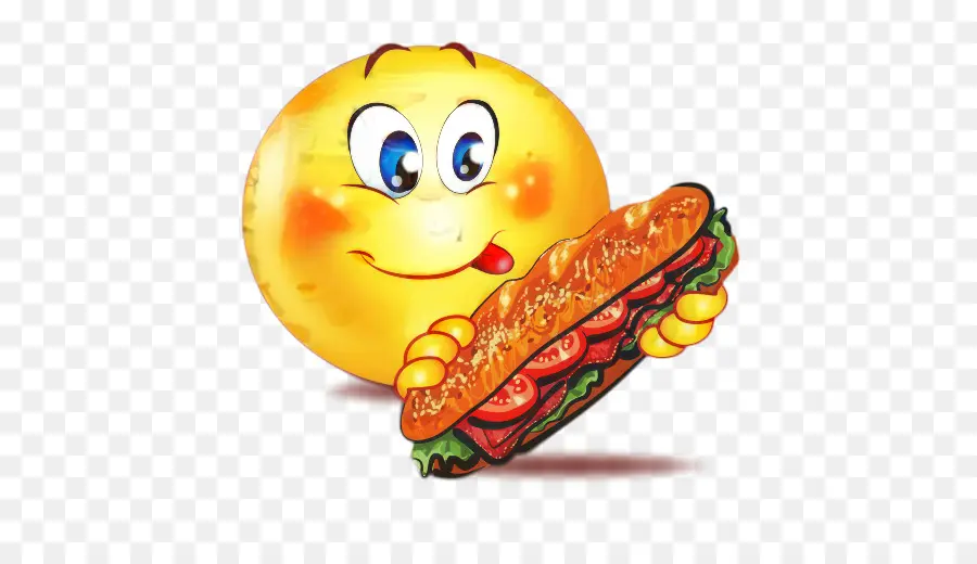 Smiley Con Sándwich，Alimento PNG