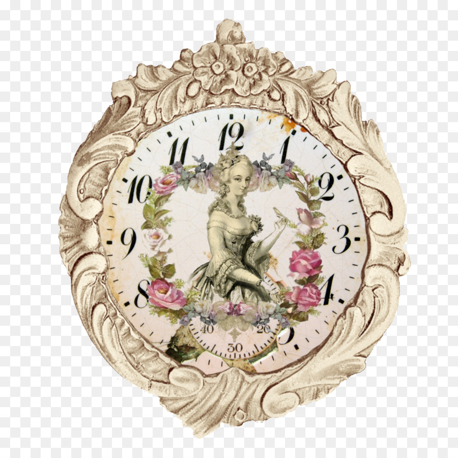 Decoupage，Reloj PNG