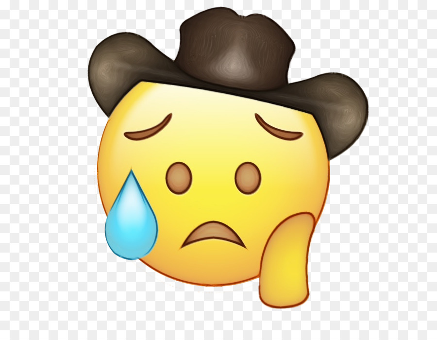 Emoji Triste，Sombrero De Vaquero PNG