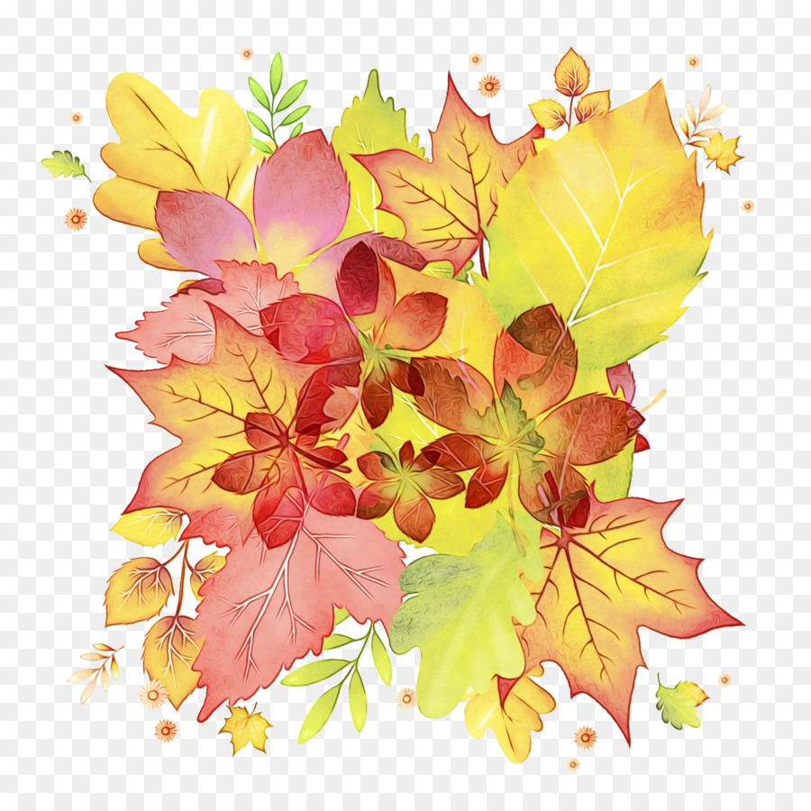 Diseño Floral，Amarillo PNG