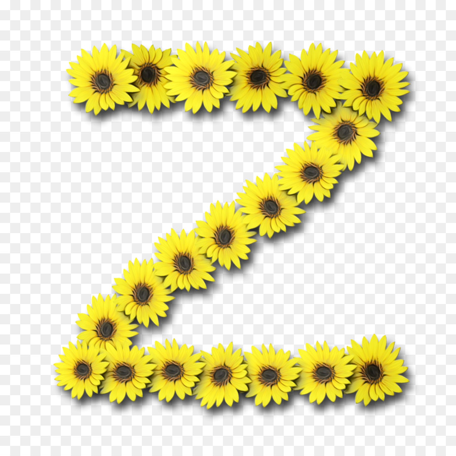 Letra De Girasol J，Flor PNG