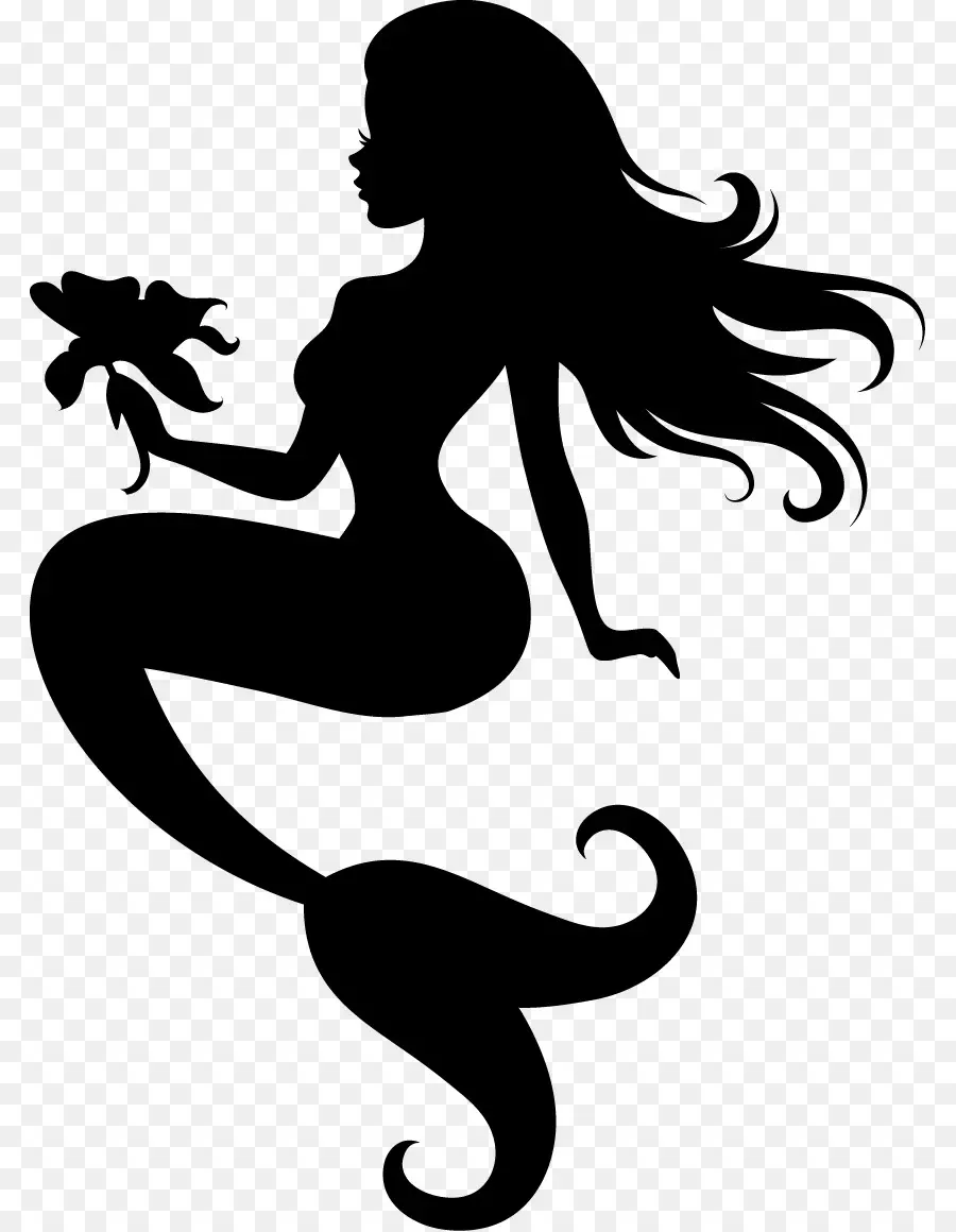 Silueta De Sirena，Fantasía PNG