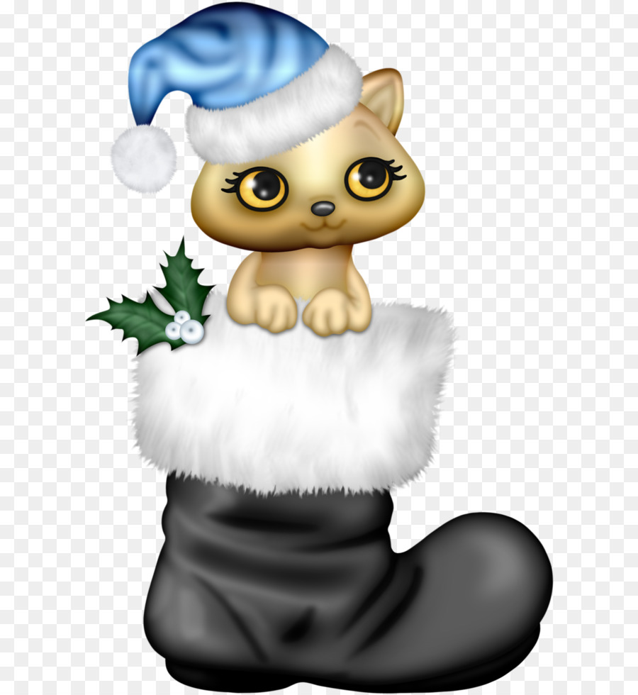 Gato En Calcetín Navideño，Navidad PNG