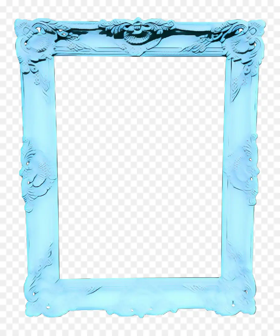 Marco Azul，Decorativo PNG