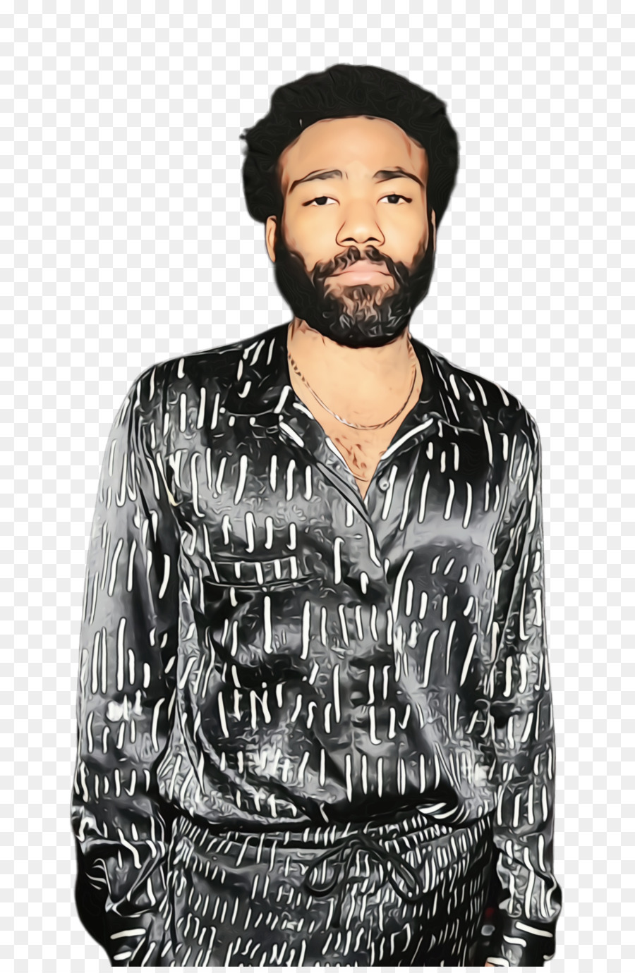 Hombre En Camisa Estampada，Moda PNG