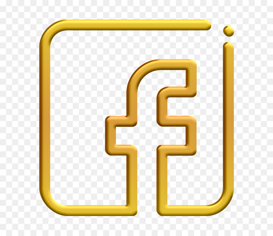 Icono Dorado De Facebook，Facebook PNG