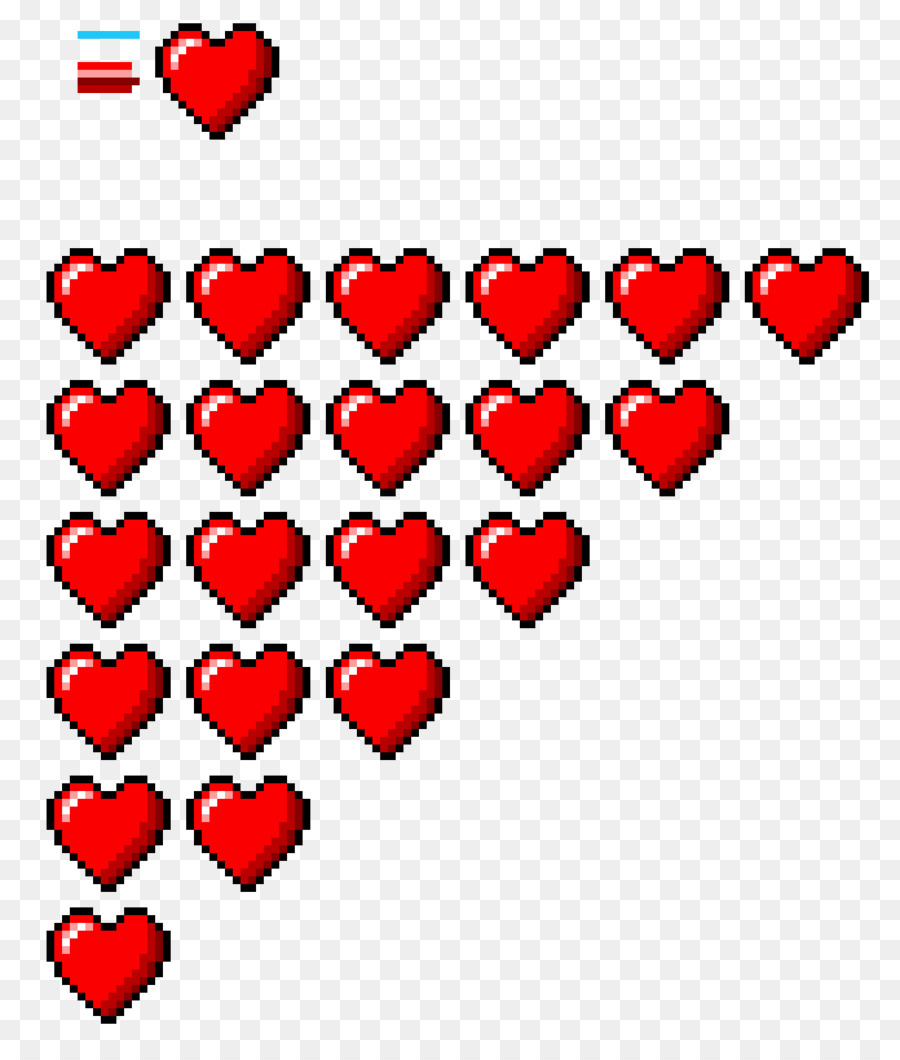 Corazones Pixelados，Amar PNG