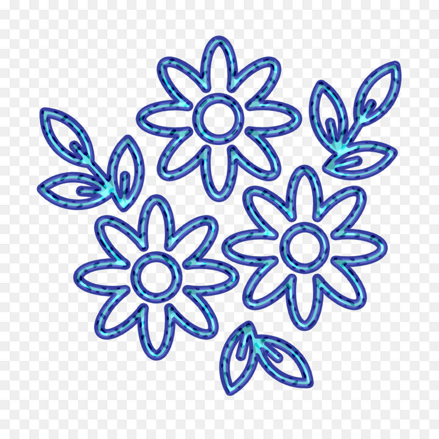 Bosquejo De Flor Azul，Bosquejo PNG