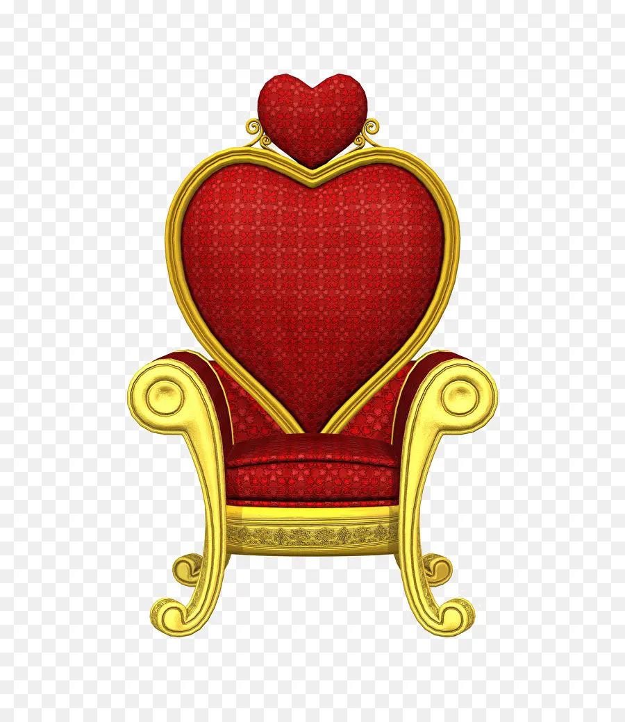 Silla Corazón，Rojo PNG