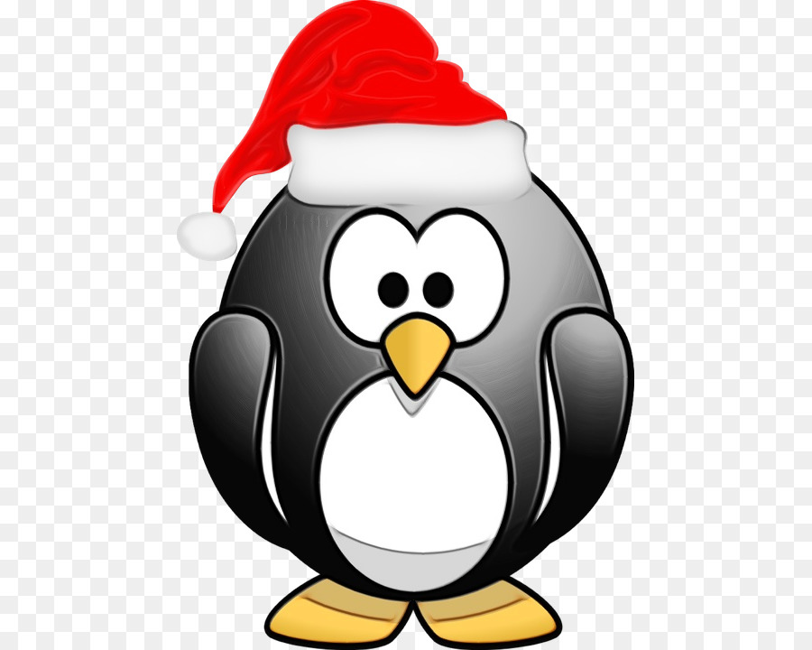 Pingüino，Gorro De Papá Noel PNG