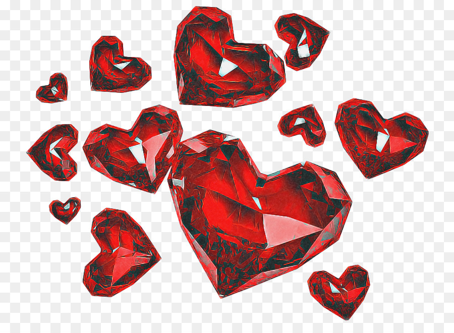 Corazones Rojos，Gemas PNG