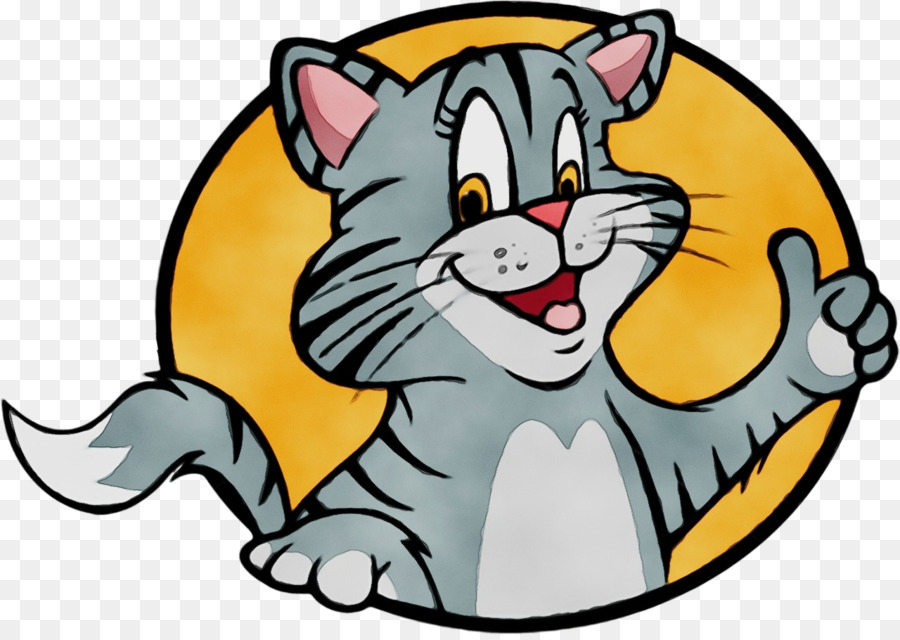 Gato De Dibujos Animados，Pulgares Hacia Arriba PNG