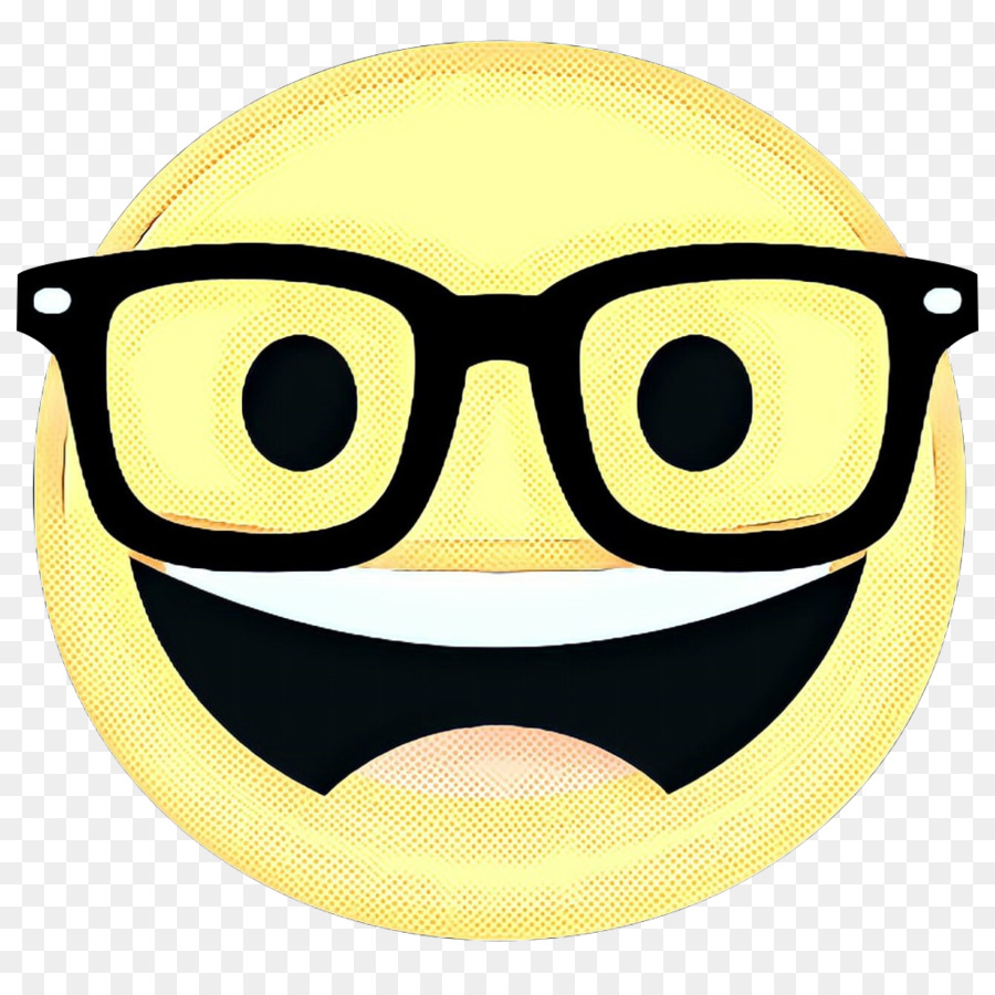 Cara Sonriente，Anteojos PNG