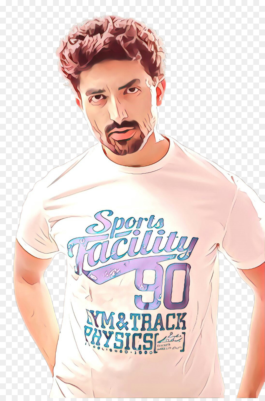 Camiseta，Barba PNG