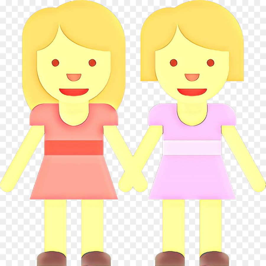 Dos Niñas Tomados De La Mano，Amistad PNG