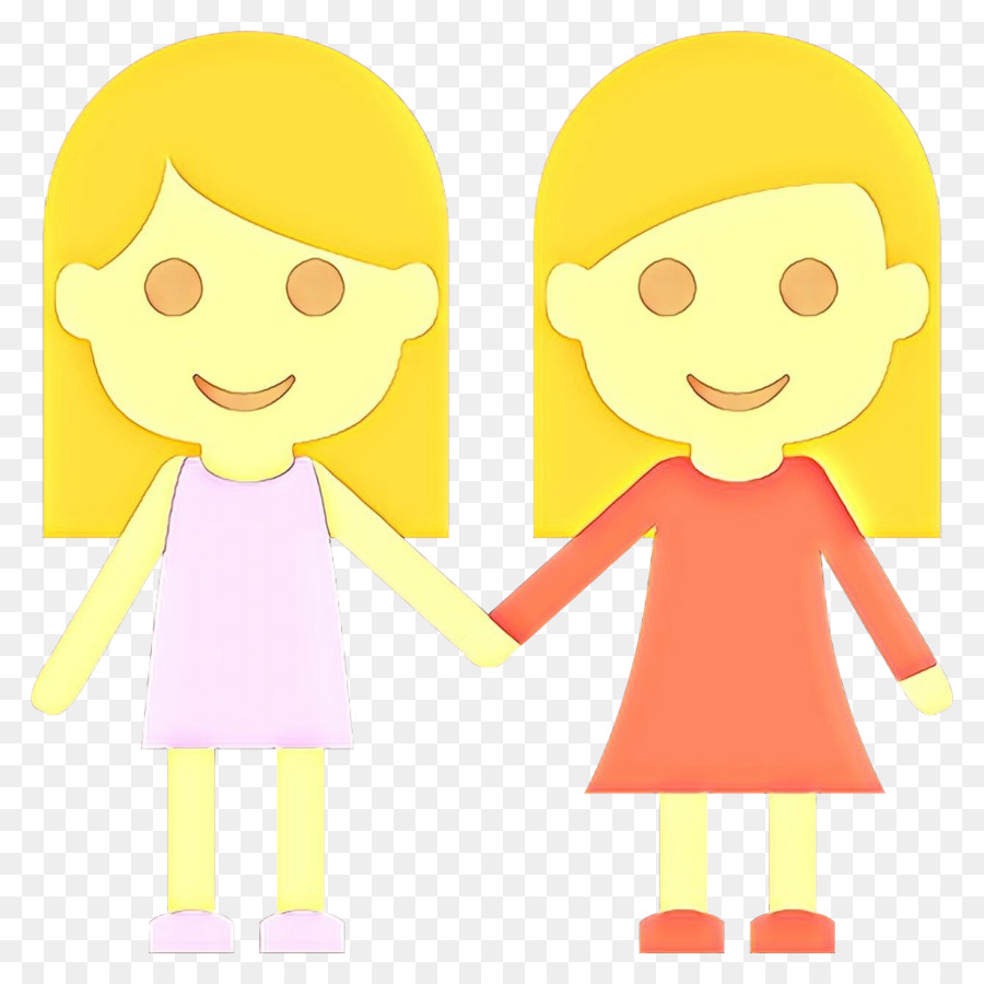 Dos Niñas Tomados De La Mano，Amistad PNG