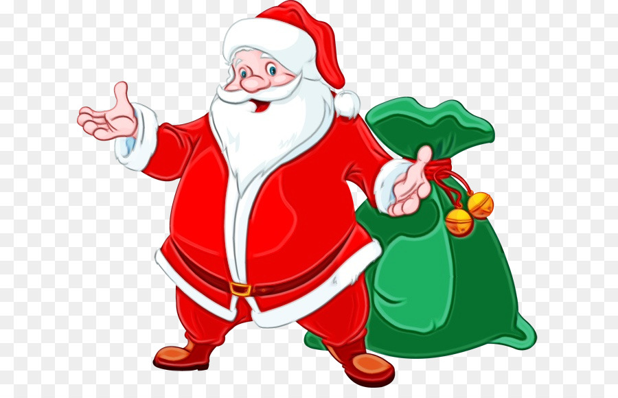 Papá Noel Con Saco，Navidad PNG