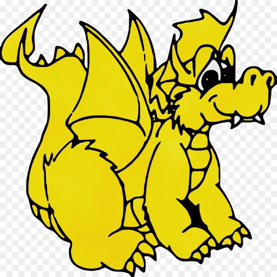 Dragón，Amarillo PNG