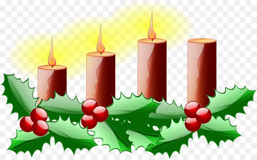 Velas De Adviento，Acebo PNG