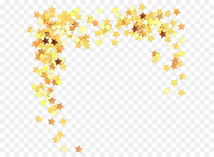 Confeti Estrella，Amarillo PNG