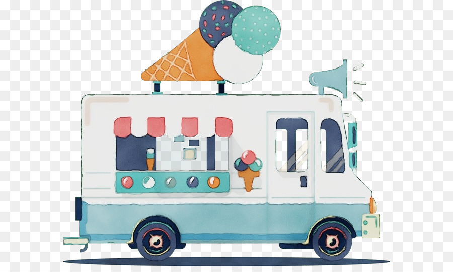 Helado，Furgoneta De Helados PNG