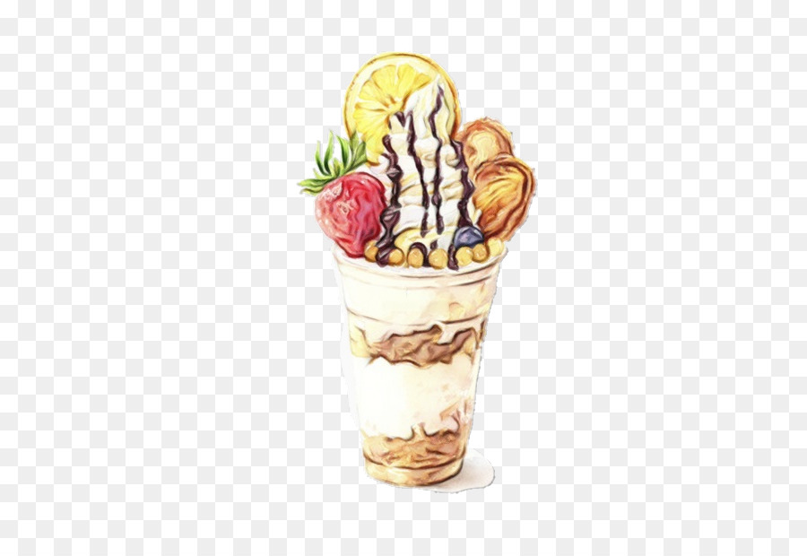 Helado，Pintura A La Acuarela PNG