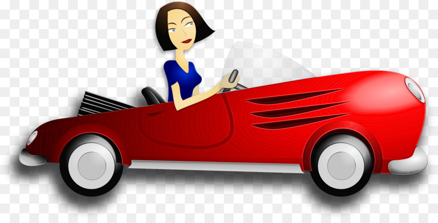 Coche Rojo，Mujer PNG