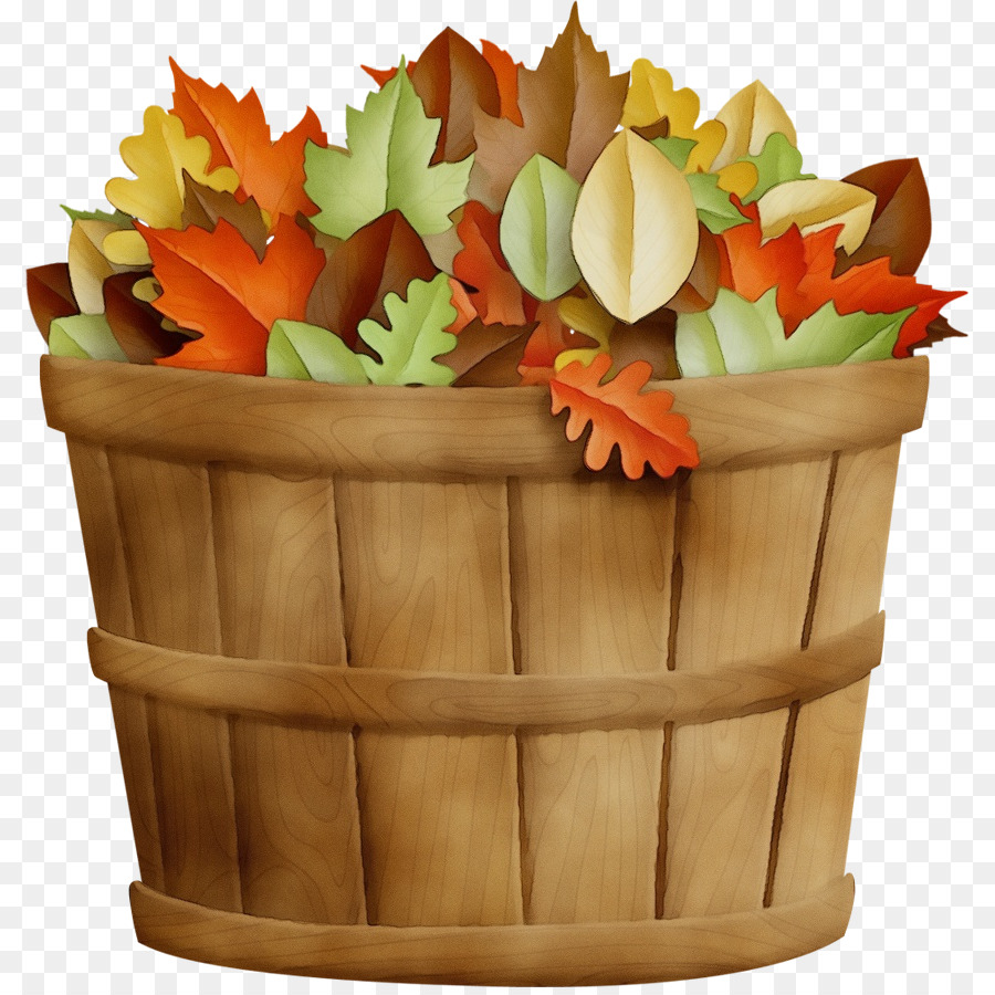 Hojas De Otoño，Cesta PNG