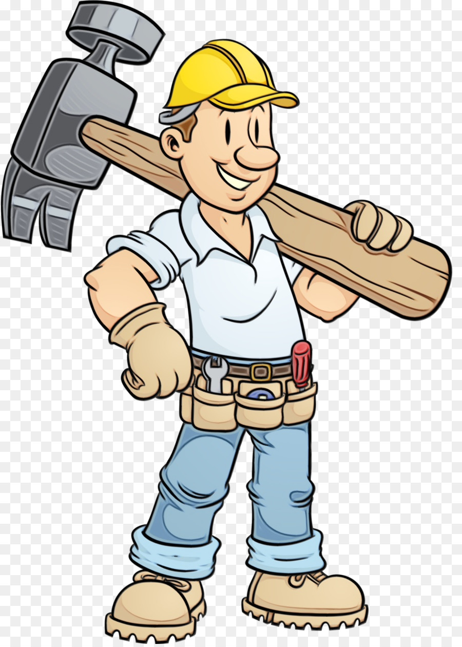 Trabajador De La Construcción De Dibujos Animados，Constructor PNG