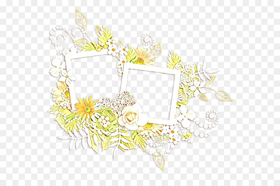 Diseño Floral，Amarillo PNG