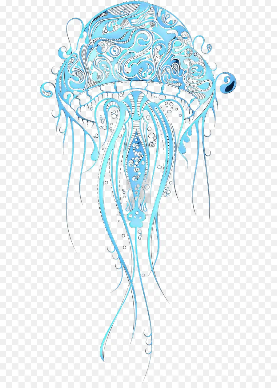 Medusa Azul，Océano PNG