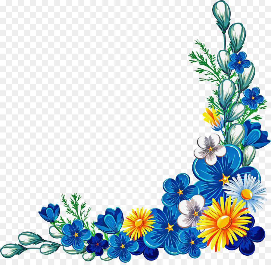 Flor，Azul PNG