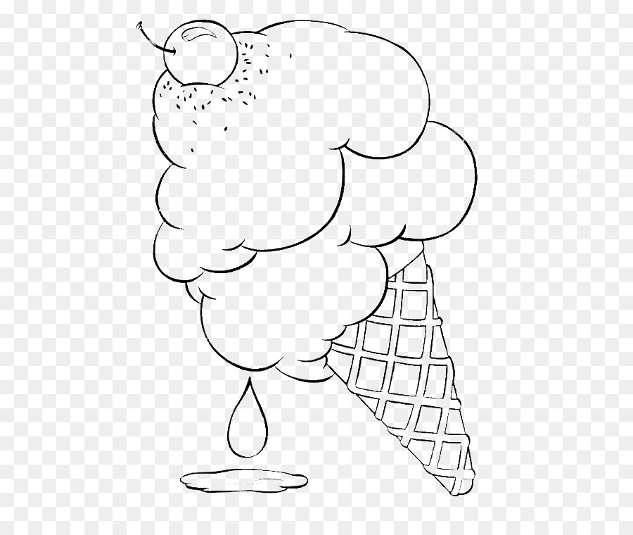 Helado，Libro Para Colorear PNG