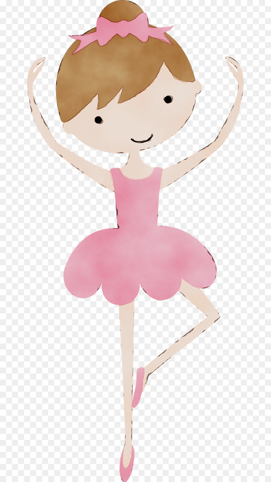 Bailarina，Vestido Rosa PNG