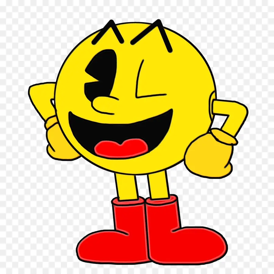 Pac Man，Amarillo PNG