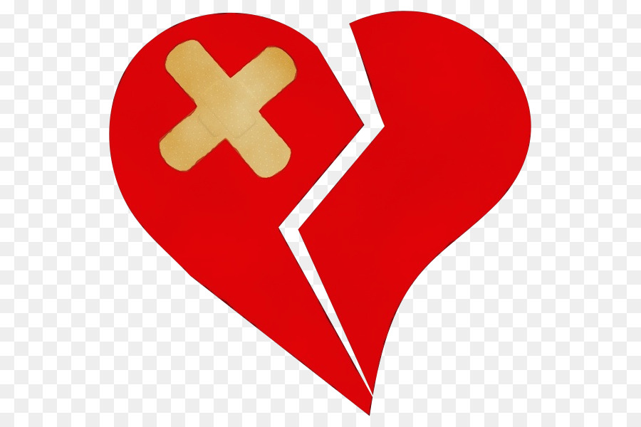 Corazón Roto，Rojo PNG