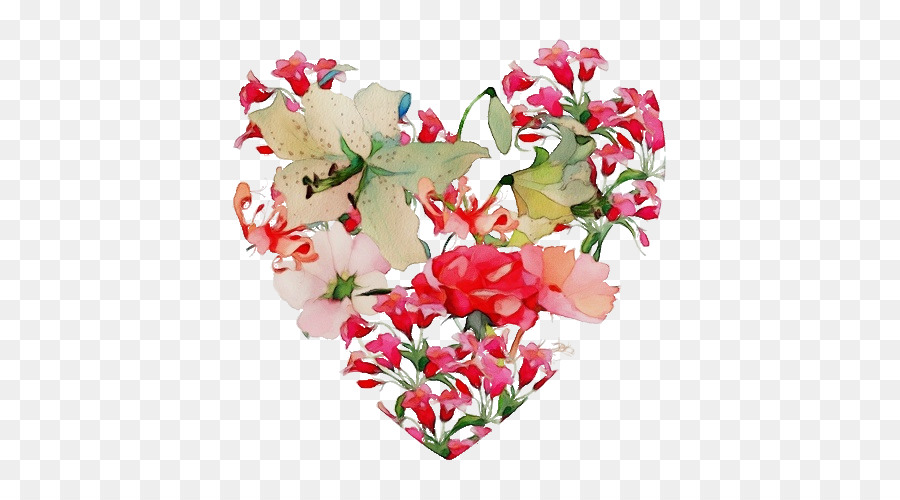 Arreglo Floral En Forma De Corazón，Flores PNG