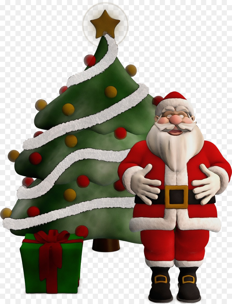 Papá Noel，Árbol De Navidad PNG