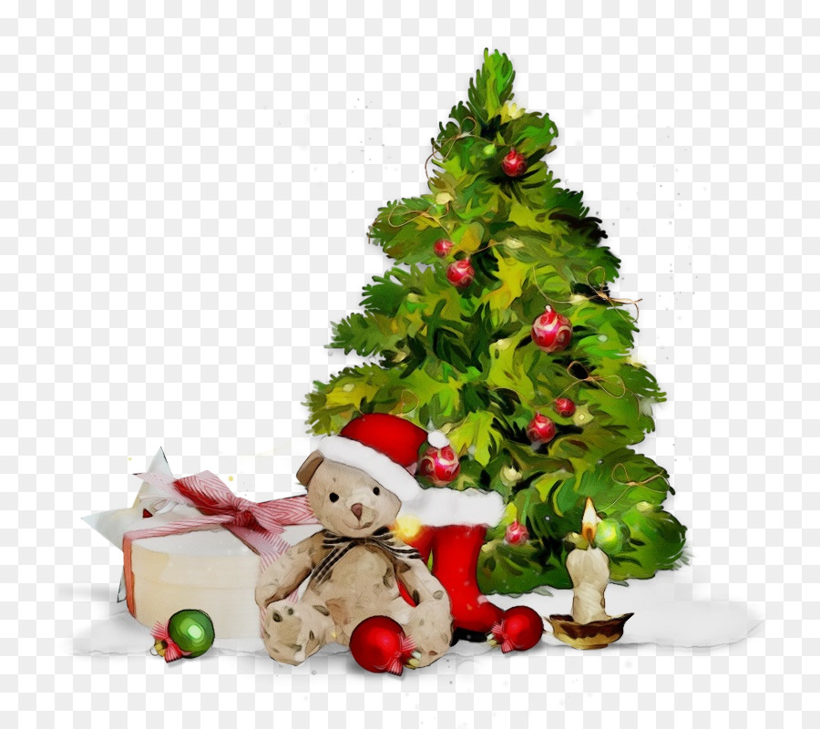 Árbol De Navidad，Oso De Peluche PNG