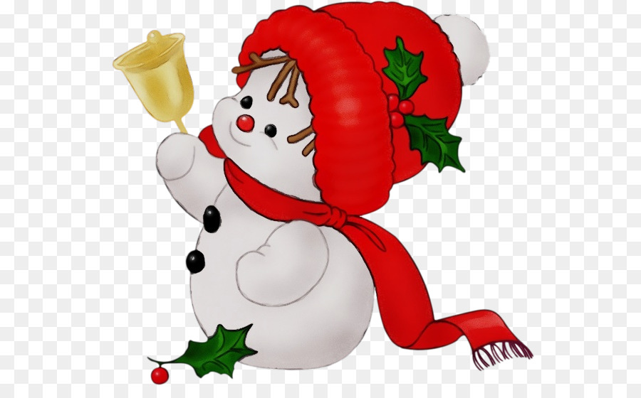 Muñeco De Nieve Con Campana，Navidad PNG